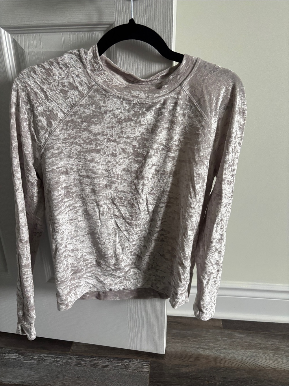 Lululemon Crushed Velvet Long-Sleeve Top - Light Blush